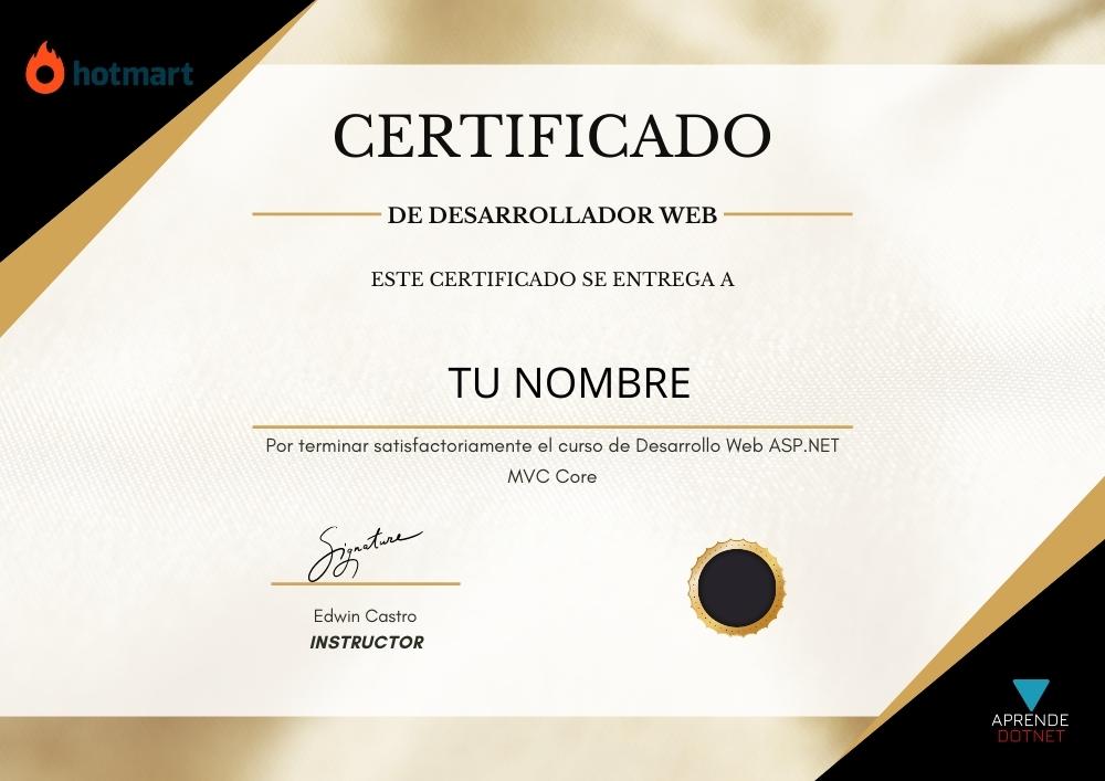 certificado asp.net mvc core